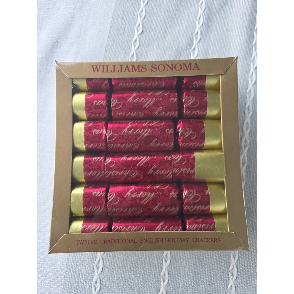 Williams Sonoma Holiday Party Crackers Set of 12‎ English Christmas Crackers VTG